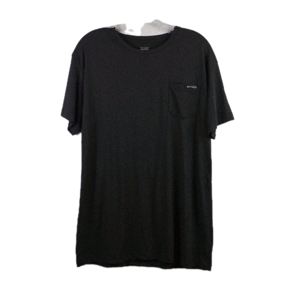 Spyder Active Mens XL Black Short Sleeve Stretch Training Shirt